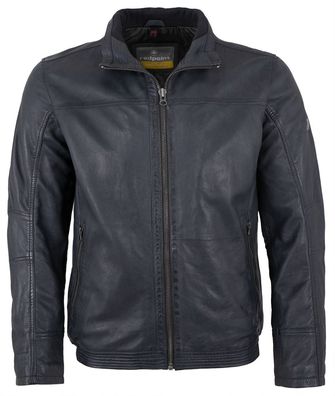 Redpoint - Herren Lederjacke Lammnappa blau