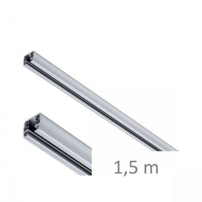 Paulmann 95665 URail Schienensystem Zubehör Schiene 1,5m 230V Chrom matt