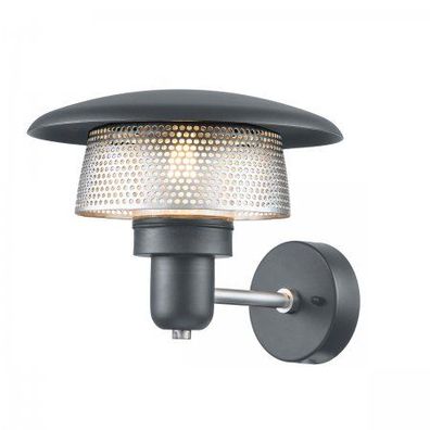 Elstead Lighting Saturne Wandleuchte 1-Light Grau Silber IP44 E27