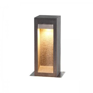 Elstead Lighting Parkstone Medium LED Pollerleuchte Basaltstein Edelstahl IP55 3000K