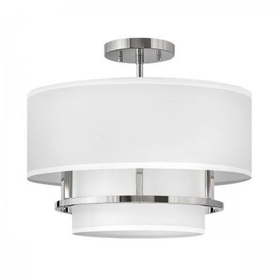 Elstead Lighting Graham Deckenleuchte Duo Mount Medium 3-Light Nickel Altweiß E14