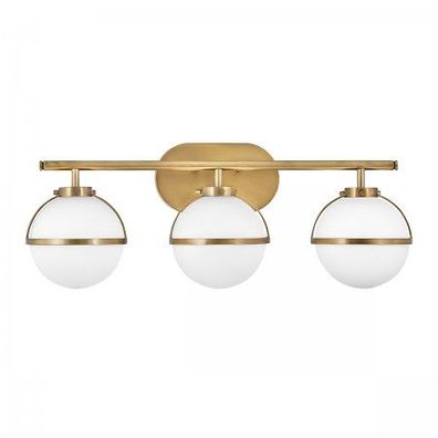 Elstead Lighting Hollis Wandleuchte 3-Light Messing Opalglas E14 IP44