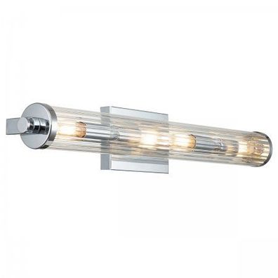 Elstead Lighting Azores Wandleuchte 4-Light Chrom poliert Klarglas 69cm IP44