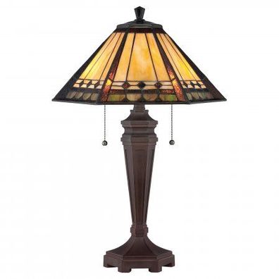 Elstead Lighting Arden Tischleuchte 2-Light Tiffany-Stil Bronze E27