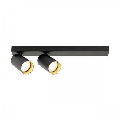 SLV 1007729 KAMI Deckenaufbauleuchte double long 2x max. 10W GU10 schwarz gold