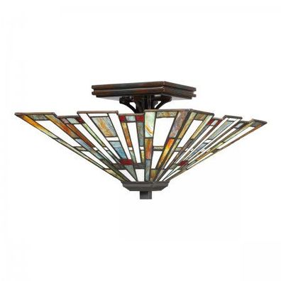 Elstead Lighting Maybeck Deckenleuchte 2-Light Tiffany-Stil Bronze E27