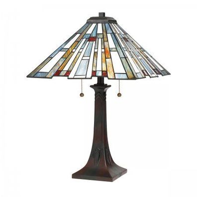 Elstead Lighting Maybeck Tischleuchte 2-Light Tiffany-Stil Bronze E27