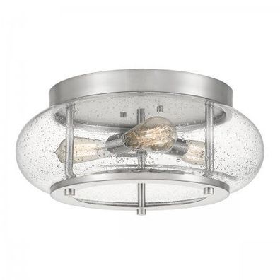 Elstead Lighting Trilogy Deckenleuchte 3-Light Nickel Glas 406mm E27