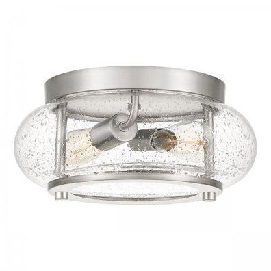 Elstead Lighting Trilogy Deckenleuchte 2-Light Nickel Glas 305mm E27