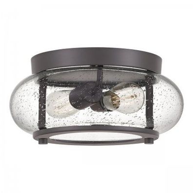 Elstead Lighting Trilogy Deckenleuchte 2-Light Bronze Glas 305mm E27