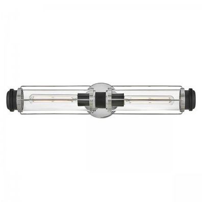 Elstead Lighting Masthead Wandleuchte 2-Light Chrom Schwarz IP44 E27