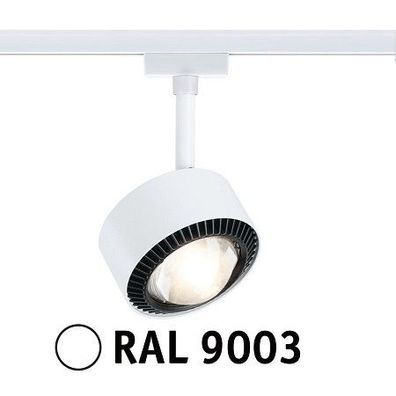 Paulmann 94897 URail LED Spot Aldan 3000K dimmbar 230V Signalweiß RAL 9003