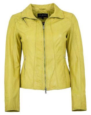 Jilani - Damen Lederjacke Lammnappa gelb antik