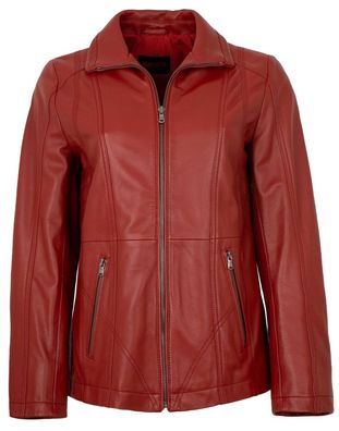 MADDOX - Damen Lederjacke Lammnappa rost rot