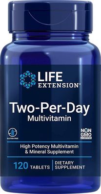 Life Extension, Multivitamin 2-pro-Tag (Two-per-Day), 120 Tabletten