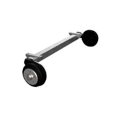 Anhängerachse 1800Kg gebremst a=1100mm 5x112 passend zu ALKO/BPW KNOTT