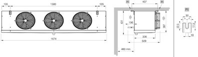 Kühler ECO GCE 253G6 ED Kühlkammer Kühlraum