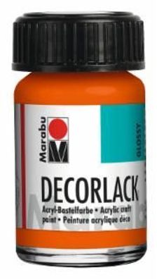 Marabu 1130 39 013 Decorlack Acryl, Orange 013, 15 ml