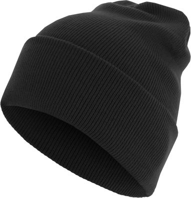 MSTRDS Beanie Beanie Basic Flap Long Version Black