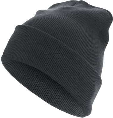 MSTRDS Beanie Beanie Basic Flap Long Version H. Charcoal