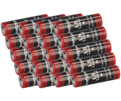 20x Kraftmax Lithium 3,6V Batterie LS14500 ER14505 AA - Zelle