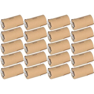 20x Panasonic Akku Sub-C 1,2V 3000mAh PBK300SCEY1 PP NiMH Z-Lötfahne