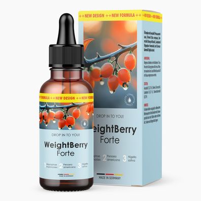 Weightberry Forte Tropfen - mit natürlichen Inhaltsstoffen - für Frau & Mann geeignet