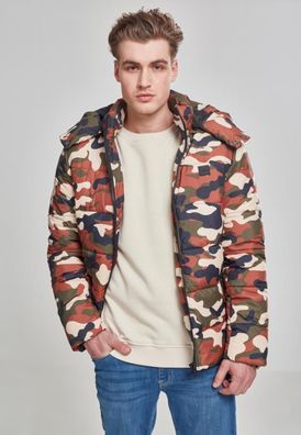 Urban Classics Jacke Hooded Camo Puffer Jacket Rustycamouflage