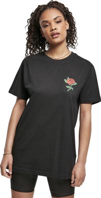 Mister Tee Damen T-Shirt Ladies Rose Tee Black