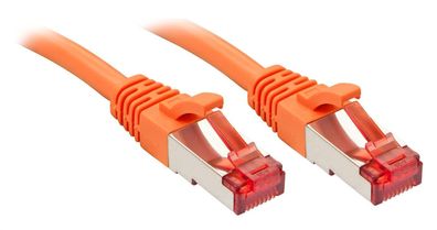 Lindy 47806 Cat6 S/FTP Kabel, orange, 0.50m Patchkabel