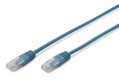 Digitus Patchkabel Premium, Kat. 5e, U/UTP, 0,5 m, blau