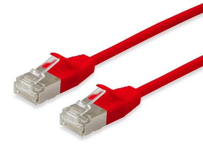 Equip 606149 Equip Patchkabel Cat6A F/FTP 2xRJ45 10.00m rot Slim LSZH