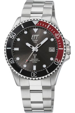 ETT Eco Tech Time Funk-Solar Herrenuhr Watersports Schwarz EGS-11604-25M