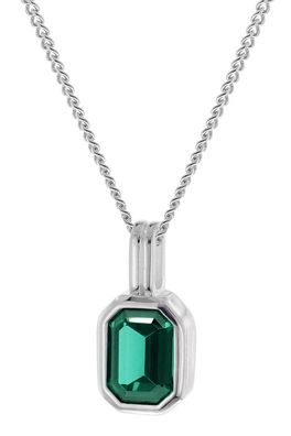 trendor Schmuck Damen-Halskette 925 Silber mit synth. Turmalin Anhänger 68498