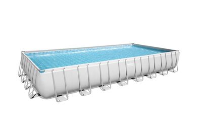 Power Steel™ Solo Pool ohne Zubehör 956 x 488 x 132 cm, lichtgrau, eckig