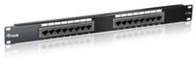 Equip 235316 Patchpanel equip 16x RJ45 Cat5e 19" 1HE schwarz