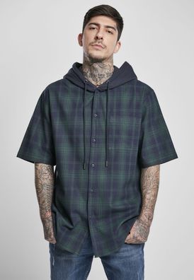 Urban Classics Hemd Hooded Short Sleeve Shirt Navy