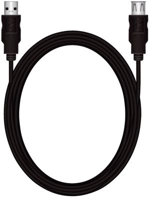 MediaRange MRCS111 USB-Verlängerungskabel 3 m USB 2.0, schwarz