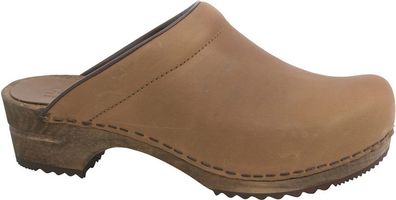 Sanita Damen Clog offen Wood-Chrissy Open Cognac