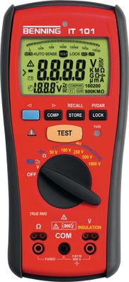 Isolations-/Widerstandsmessgerät IT101 0,1-600 V AC/DC V 50 kOhm-20 GOhm Benning