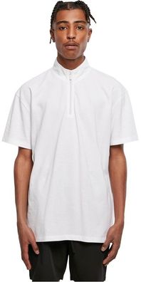 Urban Classics Boxy Zip Pique Tee White