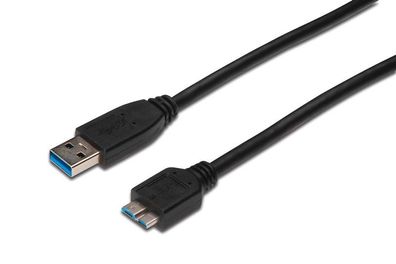 Cable USB3 A/micro-B M/M 0.25m black