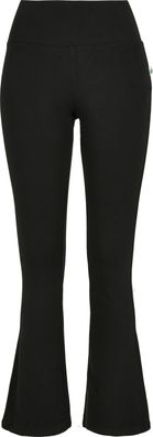 Urban Classics Damen Ladies Organic Interlock Bootcut Leggings Black