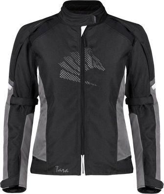 Germot Motorrad Textiljacke Tara Damen Schwarz/Hellgrau/Weiß