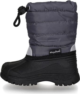 Playshoes Kinder Winterschuh Winter-Bootie Grau