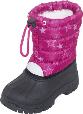 Playshoes Kinder Winterschuh Winter-Bootie Sterne Pink