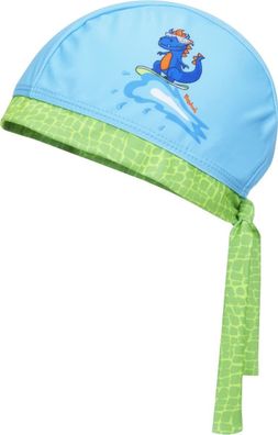 Playshoes Kinder Mütze UV-Schutz Kopftuch Dino Blau/Grün