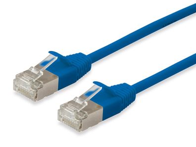 Equip 606140 Equip Patchkabel Cat6A F/FTP 2xRJ45 15.00m blau Slim LSZH