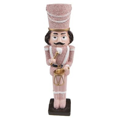 Clayre & Eef Figur Nussknacker 20 cm Rosa Polyresin (Gr. 5x4x20 cm)