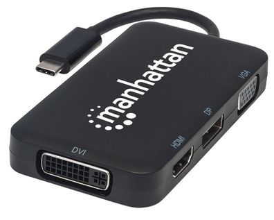 Manhattan 152600 Manhattan Konverter USB 3.1 4-fach HDMI/DisplayPort/VGA/DVI